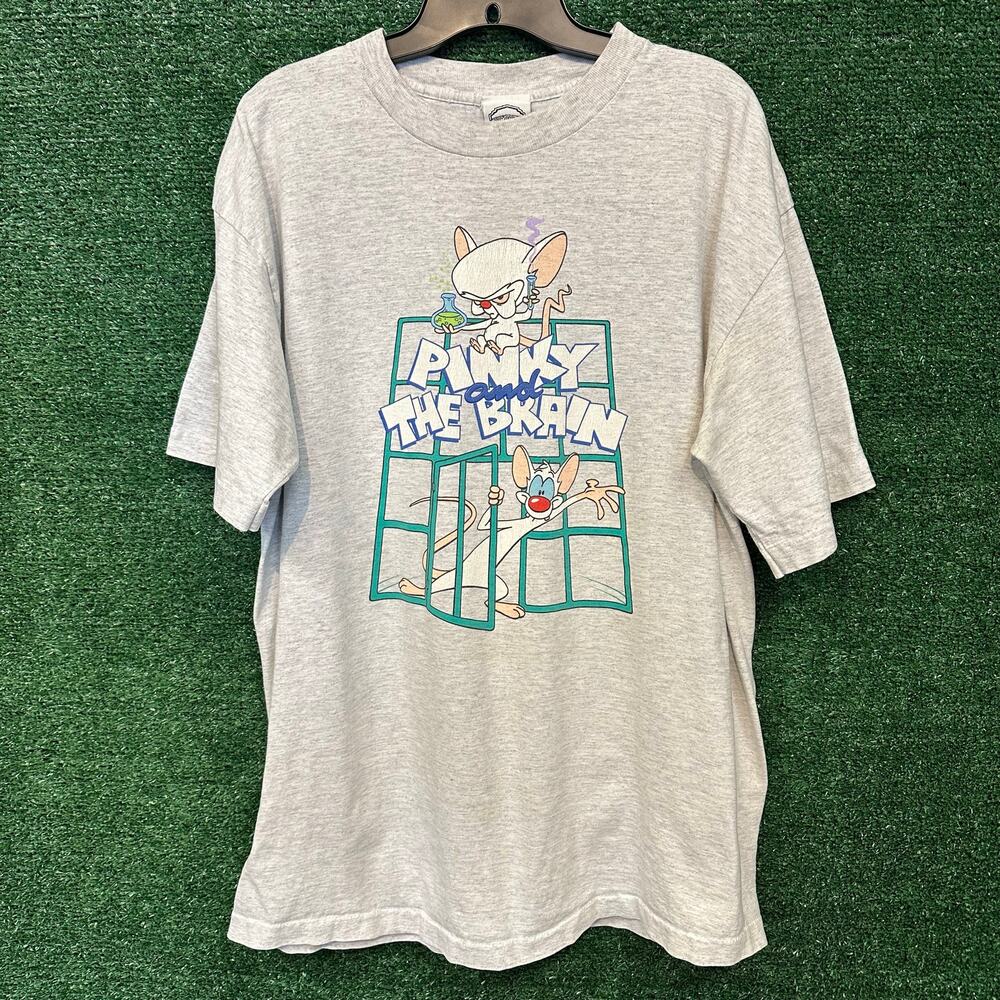 1993 Vintage Pinky & The Brain T-shirt Size XL Made In USA